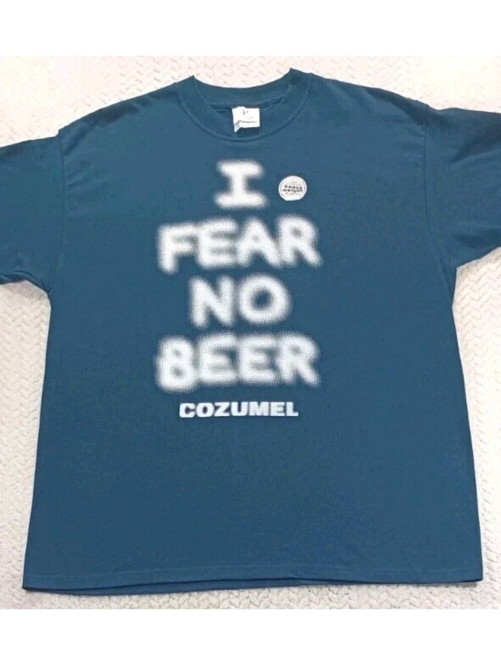 Yazbek Heavyweight XL Navy Blue T Shirt - I FEAR NO BEER - COZUMEL Graphics NEW